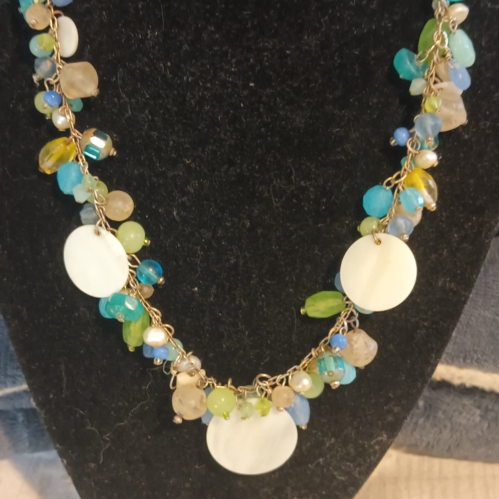 Multicolor Shell Disc Beaded Necklace - Women Jewelry